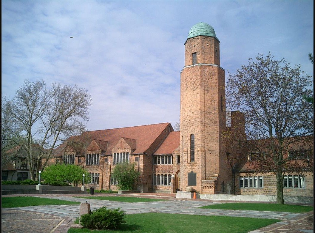 Historic brick tower at the Cranbrook Educational Community in Bloomfield Hills, Michigan
