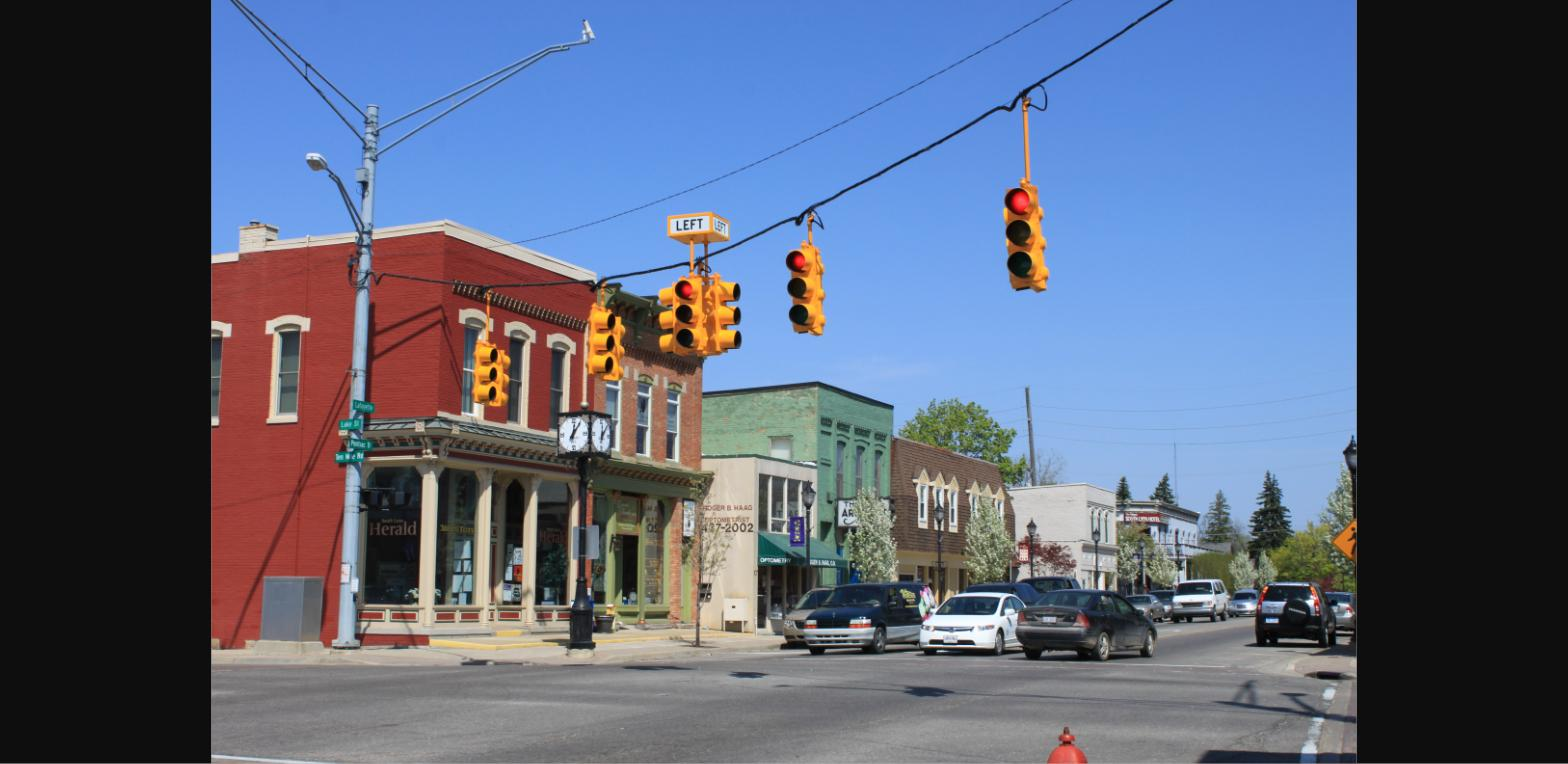 Downtown South Lyon, Michigan along Pontiac Trail