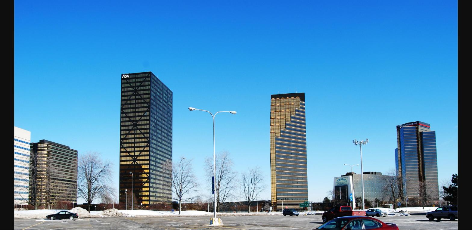 Southfield Town Center high-rise office towers in Southfield, Michigan