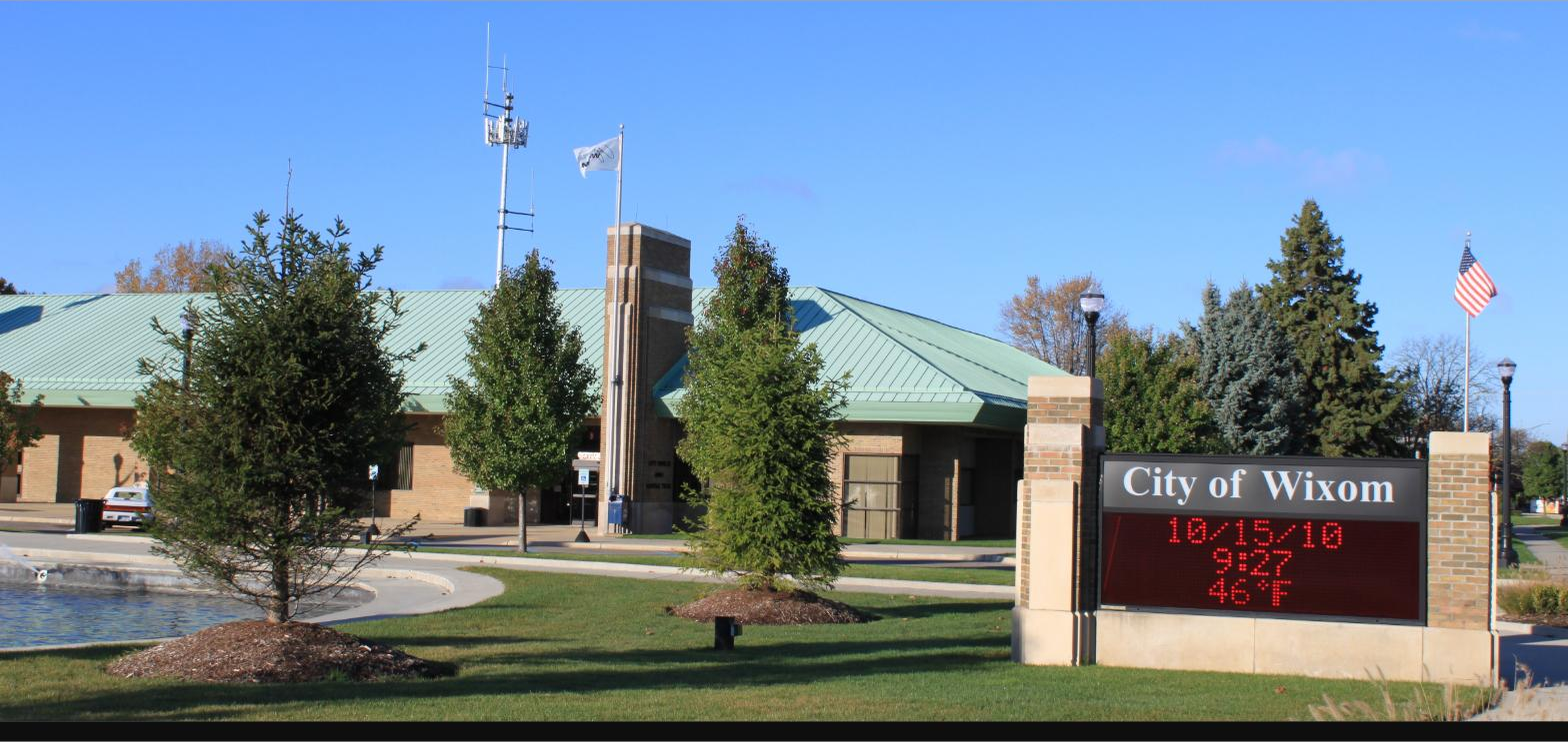 City of Wixom, Michigan municipal building and sign